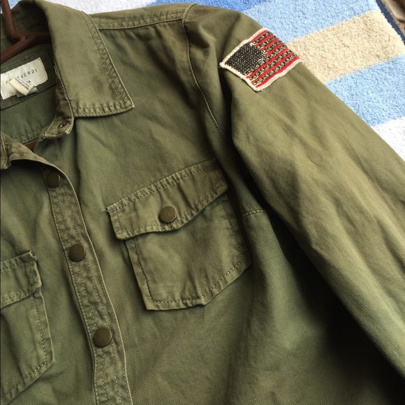 🔥5/$25- Forever 21 Vintage Jean Jacket/Shirt Sz S - Picture 6 of 9